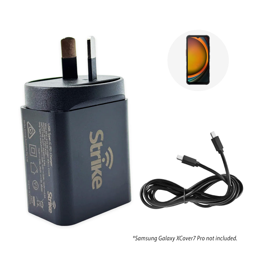 Samsung XCover7 Pro Wall Charger with USB-C Cable Strike