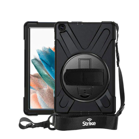 Samsung Galaxy Tab A8 (10.5") Rugged Case with Hand Strap and Lanyard
