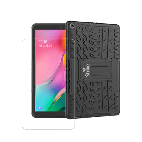 Samsung Galaxy Tab A 10.1 (2019) Strike Rugged Cases with Tempered Glass Screen