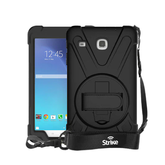 Samsung Galaxy Tab E 8" Rugged Case with Hand Strap and Lanyard