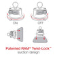 RAM® Twist-Lock™ Suction Cup Mount with Spring-Loaded Phone Holder (RAM-B-166-UN5U)