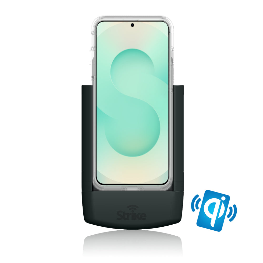 Samsung Galaxy S25+ Wireless Charging Cradle with Case Strike