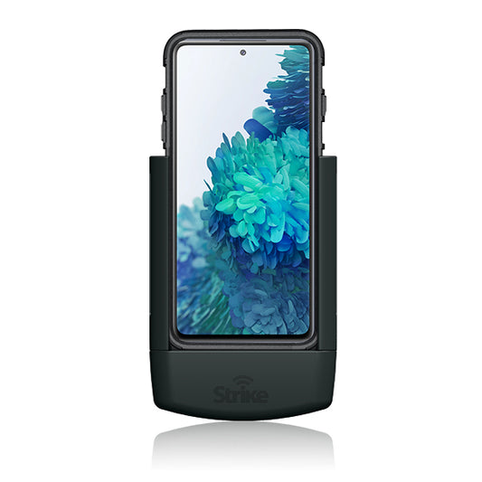 Strike Alpha Samsung Galaxy S20 FE Phone Cradle with Strike Rugged Case Bundle