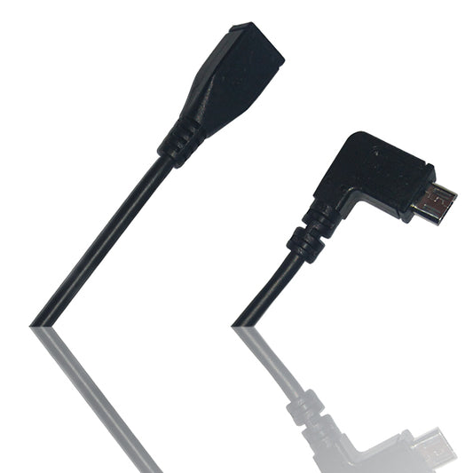 90-degree L Shaped Micro USB male to USB Female Cable