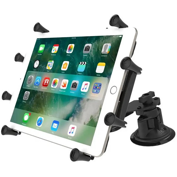 RAM® X-Grip® with RAM® Twist-Lock™ Pivot Suction for 9"-10" Tablets (RAM-B-189-PIV1-UN9-KRU)