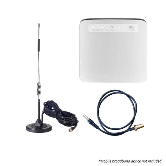 Optus 4G LTE WiFi Router Patch Lead & Magnetic Base Antenna Bundle