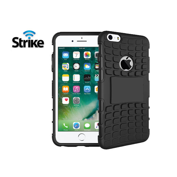Strike Alpha Apple iPhone 7 Plus or 8 Plus Car Cradle with Strike Rugged Case Bundle