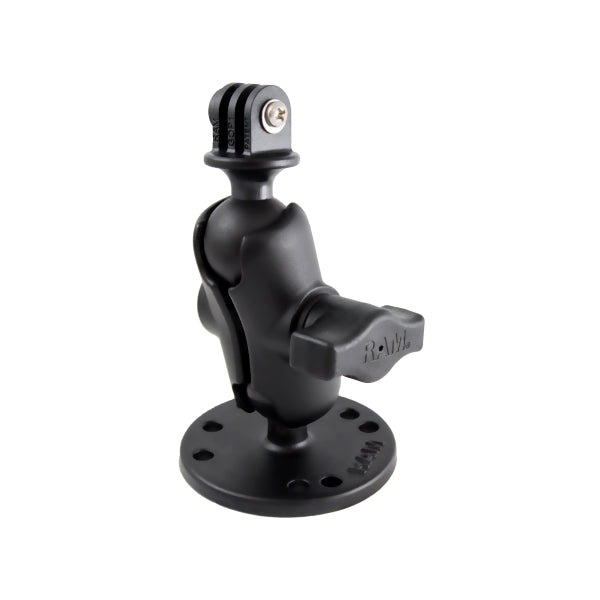 RAM® Drill-Down Double Ball Mount with Universal Action Camera Adapter (RAM-B-138-A-GOP1U)