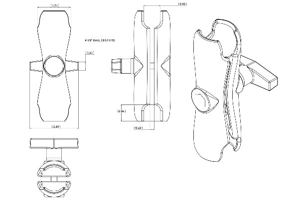 RAM 1.5" Balls Medium Length Socket Arm (RAM-201U)