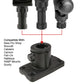 RAM® Universal Adapt-A-Post™ 4-Hole Drill-Down Base (RAP-AAPUDU )