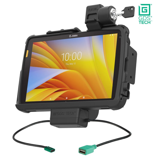 Locking GDS® Power + Data Dock for Zebra ET4x 10" with IntelliSkin® (RAM-GDS-DOCKL-ZE21PDU)