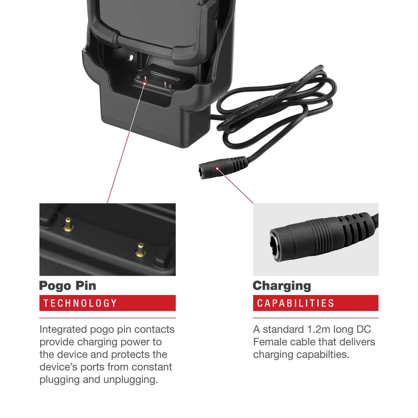 RAM® Form-Fit Powered Dock for Zebra TC73 & TC78 (RAM-HOL-ZE17-1U)
