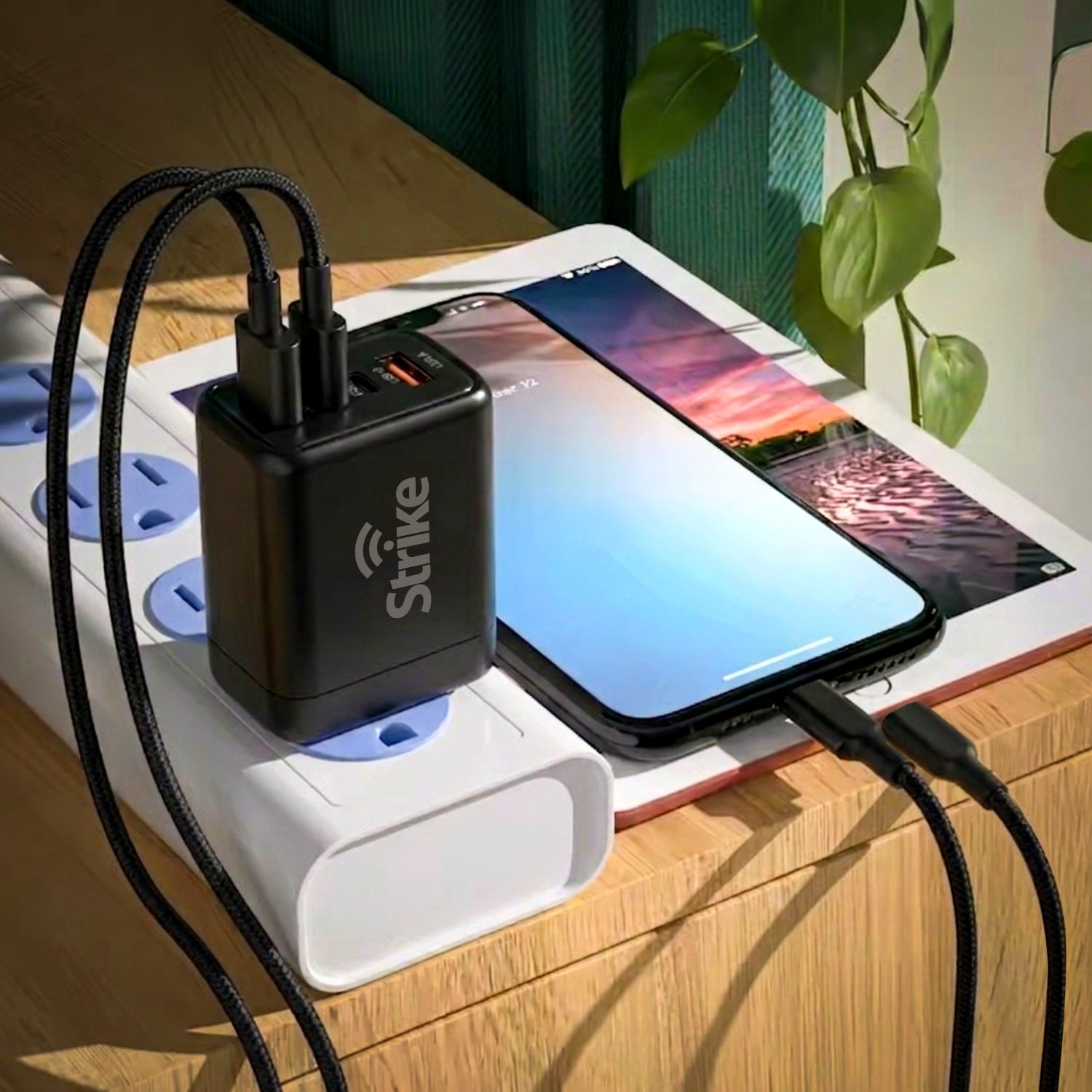 65W GaN 3-Port Fast Wall Charger
