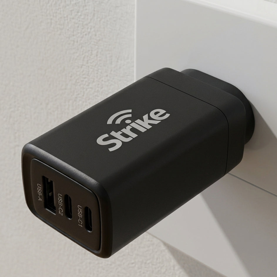 65W GaN 3-Port Fast Wall Charger