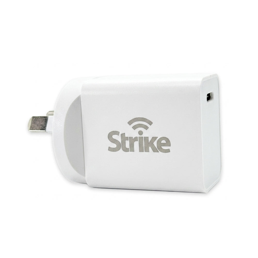 Strike 30W USB-C PD Fast Wall Charger (White)