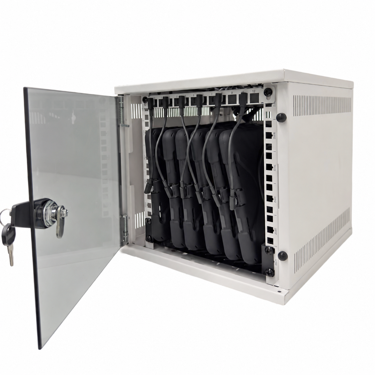 Strike Volt 6 Bay Lockable Tablet Charging Cabinet