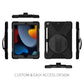 Strike Rugged Case with Hand Strap and Lanyard for Apple iPad 10.2" (7th Gen, 8th Gen, 9th Gen)