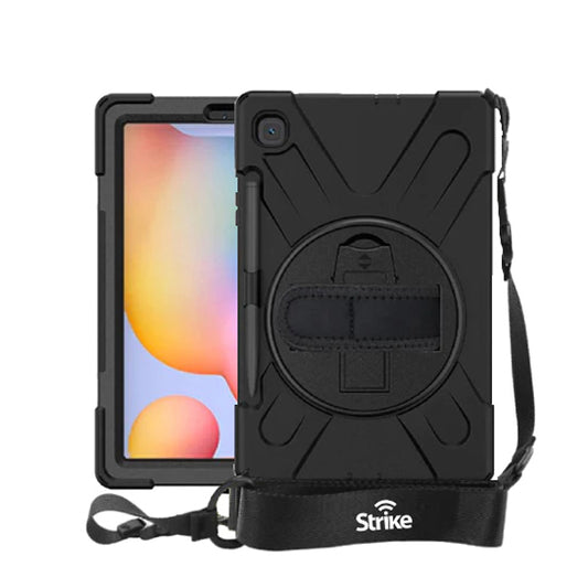 Strike Rugged Case with Hand Strap and Lanyard for Samsung Galaxy Tab S6 Lite (2020 & 2022)