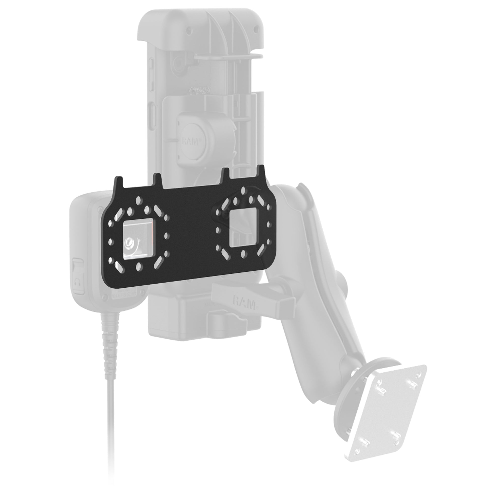 RAM® Short Bracket Adapter for PTT Remote Speaker Microphones (RAM-101-MIC4U)