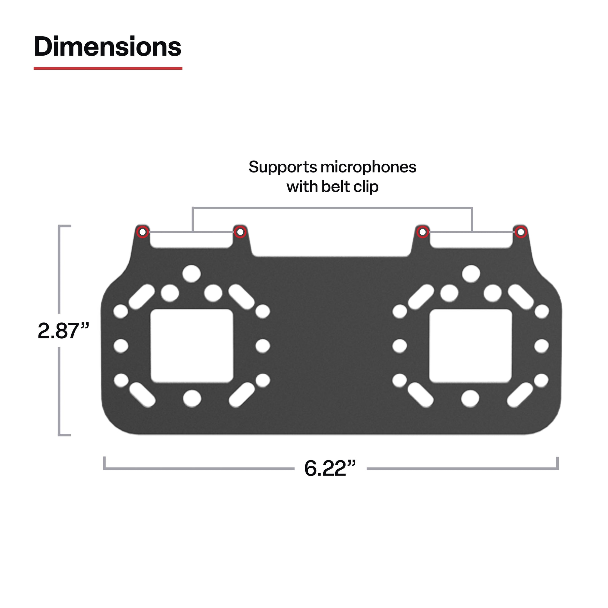 RAM® Short Bracket Adapter for PTT Remote Speaker Microphones (RAM-101-MIC4U)