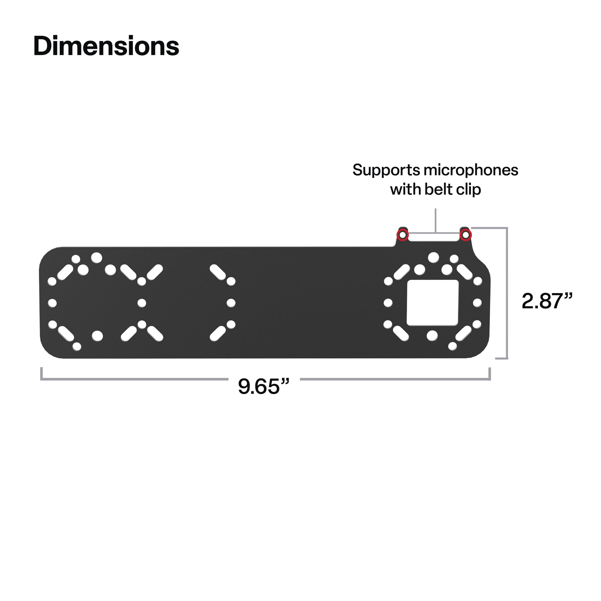 RAM® Standard Bracket Adapter for PTT Remote Speaker Microphones (RAM-101-MIC5U)