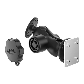 RAM® Locking Drill-Down Dashboard Mount with Backing Plate C Size Short (RAM-101L-B-225B2U)