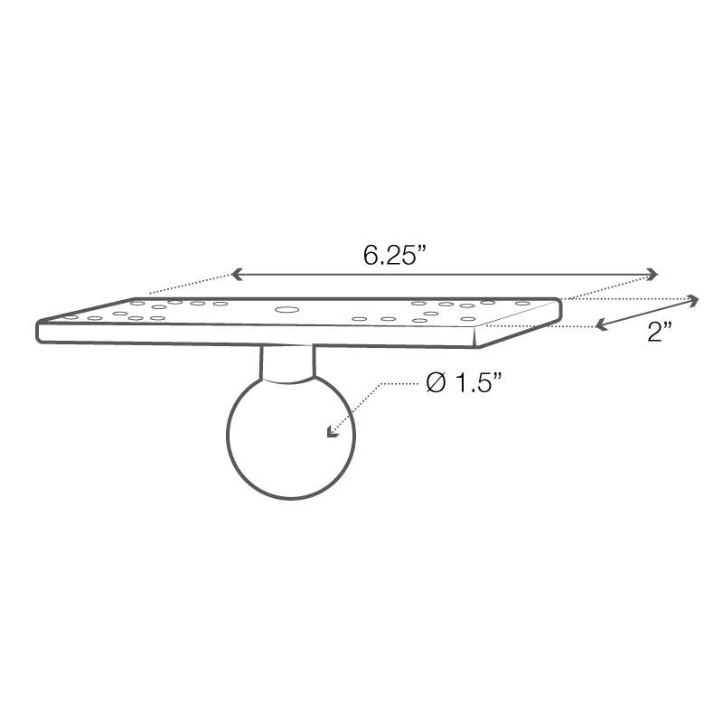 RAM Universal Base with 1.5" Ball (RAM-111BU)