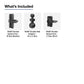RAM® 9" Long C Size to B Size Double Socket Arm Extension (RAM-201-B-BC-201U)
