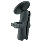 RAM 1" Ball Medium Double Socket Arm with 2.5" Round Base with AMPs Hole Pattern (RAM-B-103U)