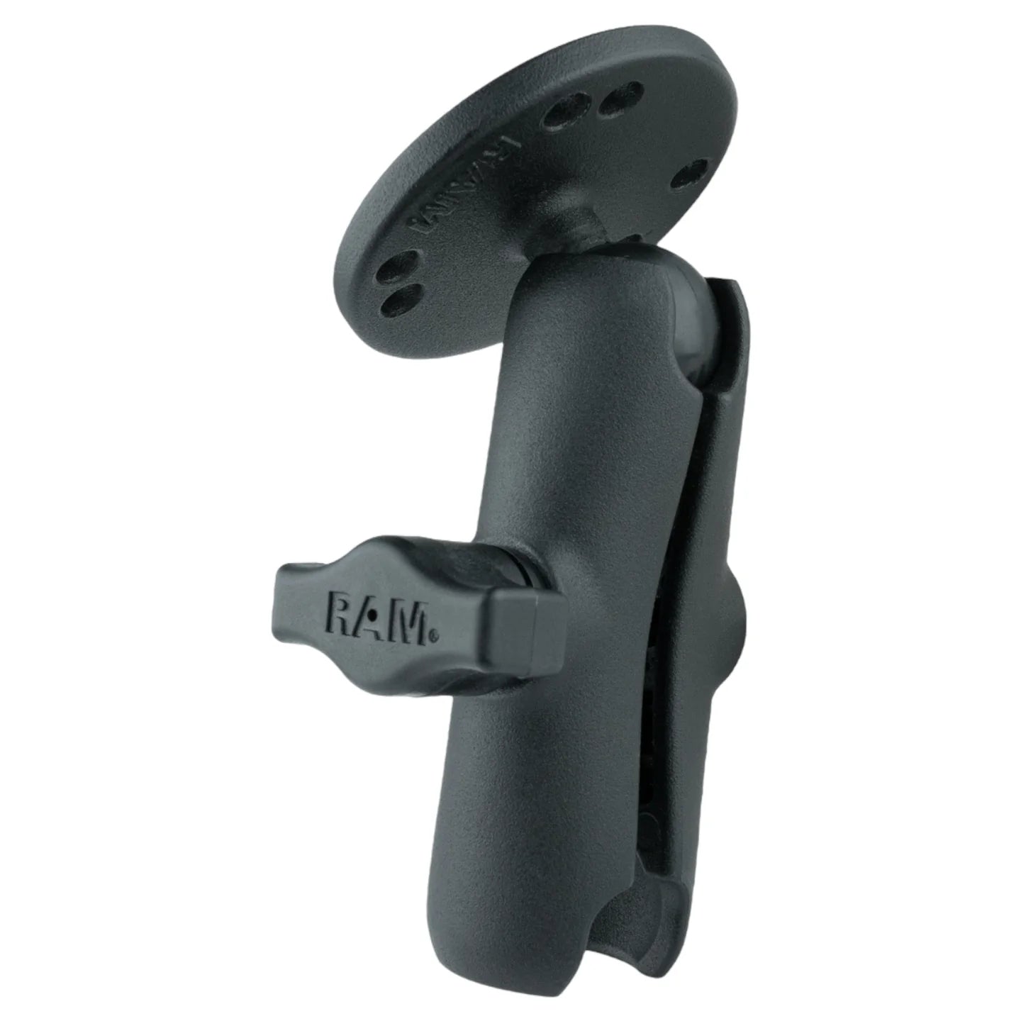 RAM 1" Ball Medium Double Socket Arm with 2.5" Round Base with AMPs Hole Pattern (RAM-B-103U)