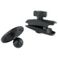 RAM 1" Ball Medium Double Socket Arm with 2.5" Round Base with AMPs Hole Pattern (RAM-B-103U)