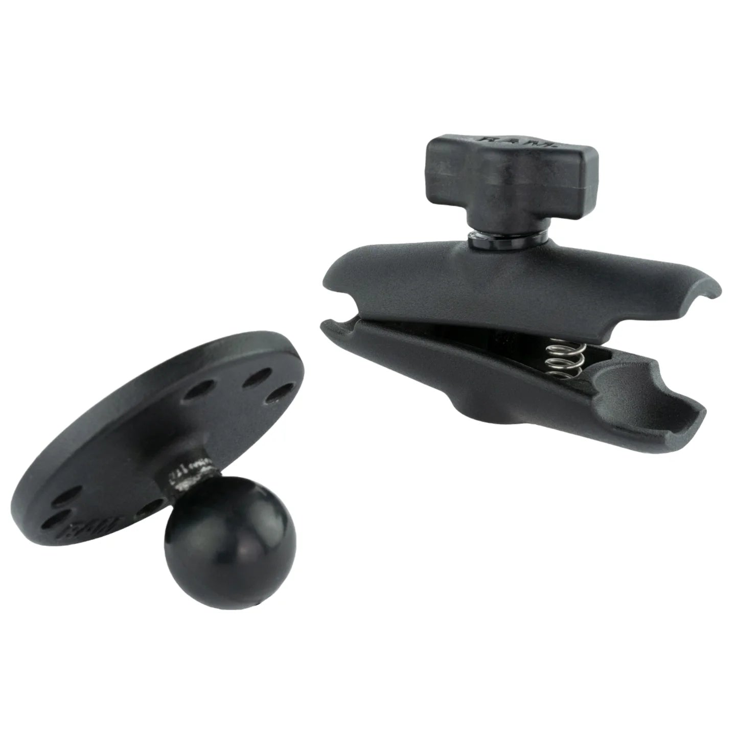 RAM 1" Ball Medium Double Socket Arm with 2.5" Round Base with AMPs Hole Pattern (RAM-B-103U)