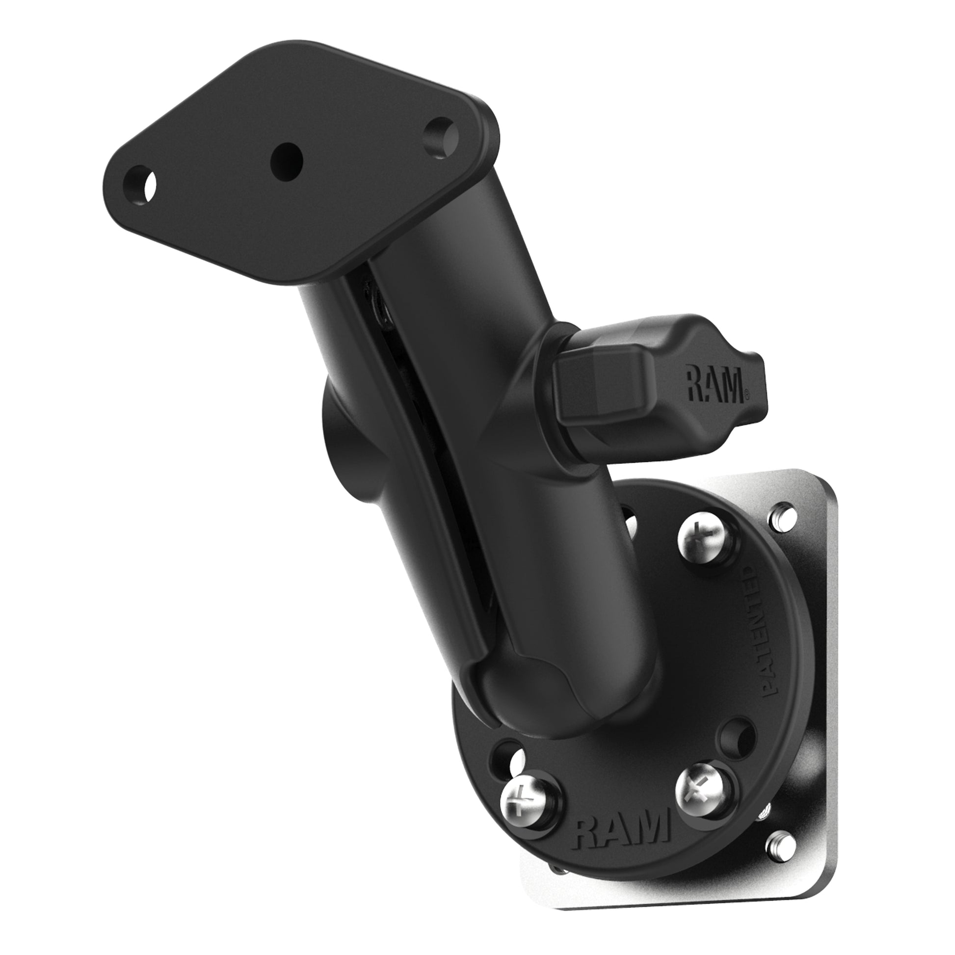 RAM® Double Ball Mount with Backing Plate & Diamond Plate (RAM-B-138U-225B2)