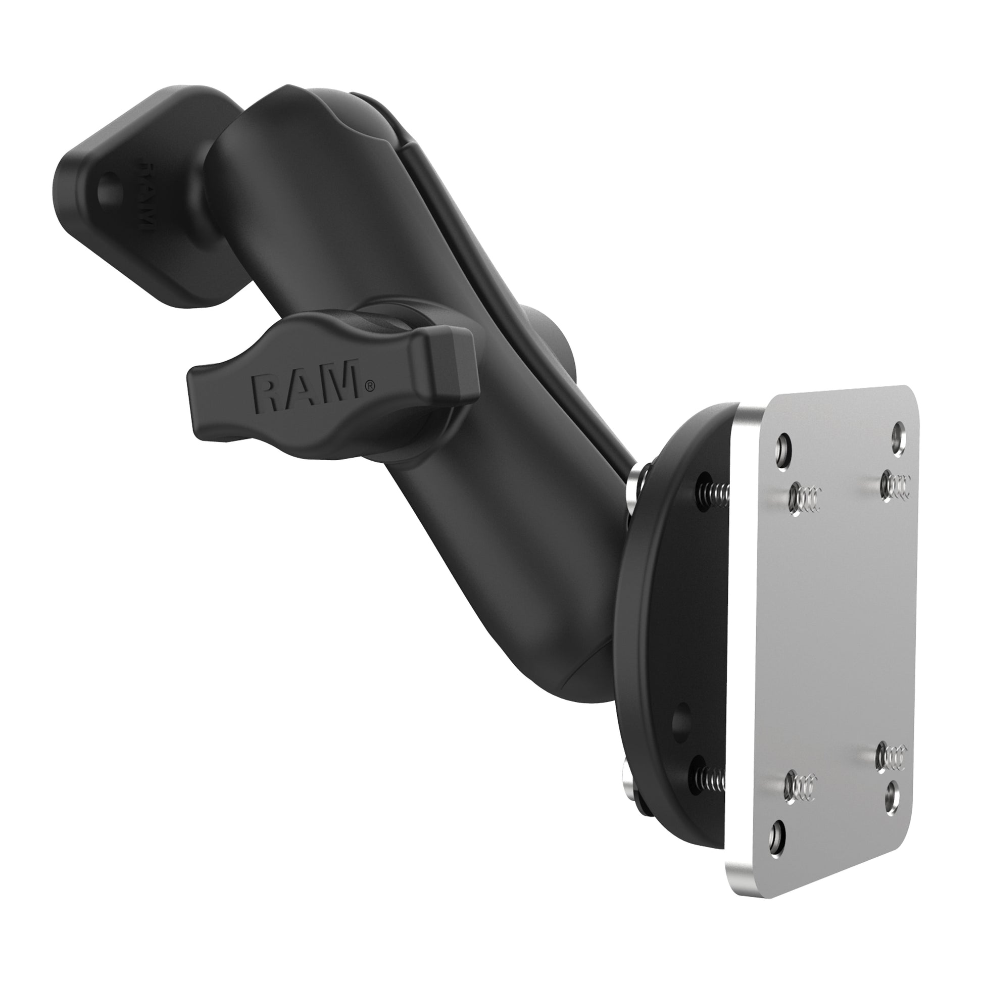 RAM® Double Ball Mount with Backing Plate & Diamond Plate (RAM-B-138U-225B2)