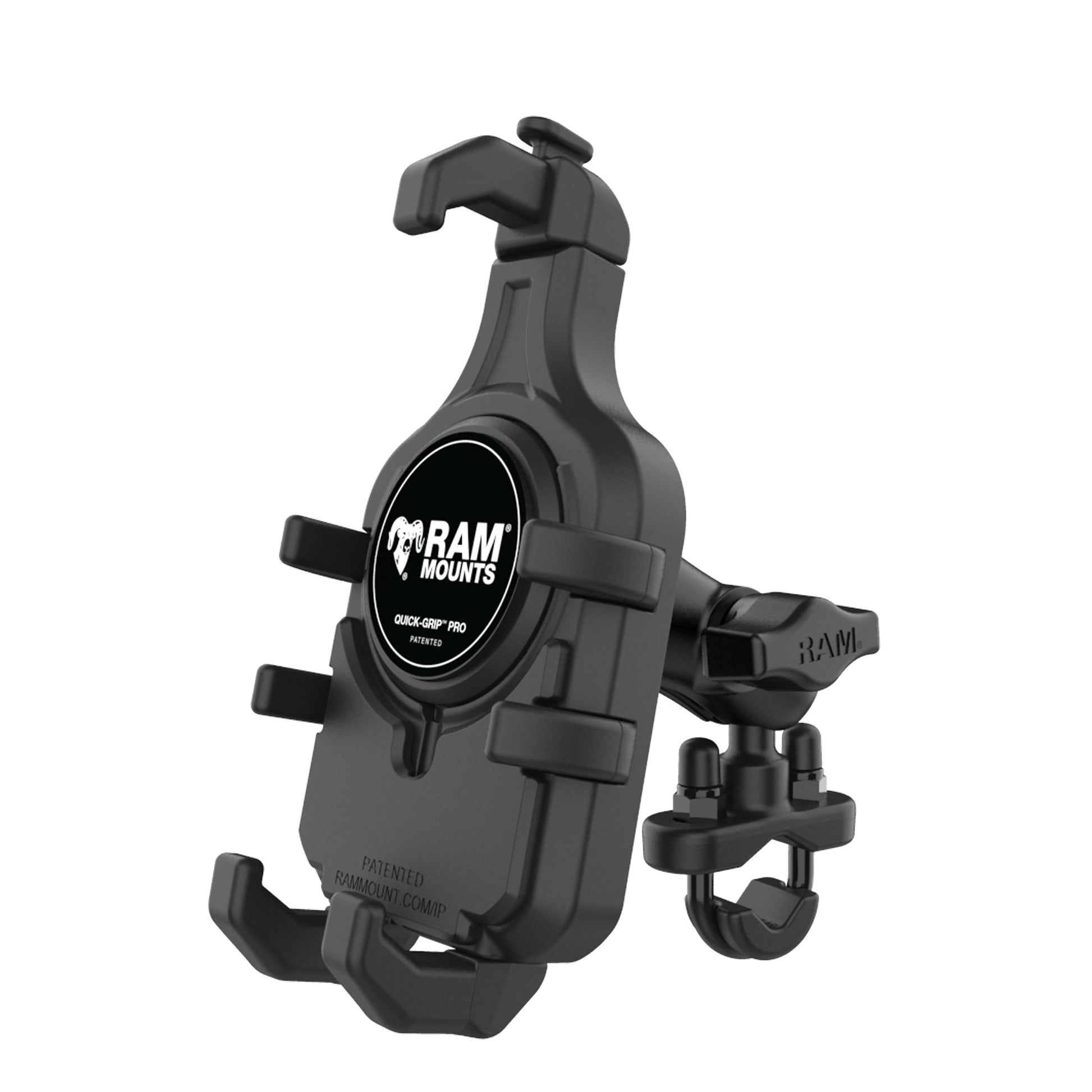RAM® Quick-Grip™ Pro Phone Mount with Handlebar U-Bolt Base - Short (RAM-B-149Z-A-PD5U)