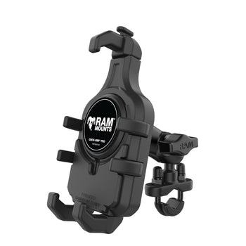 RAM® Quick-Grip™ Pro Phone Mount with Handlebar U-Bolt Base - Short (RAM-B-149Z-A-PD5U)