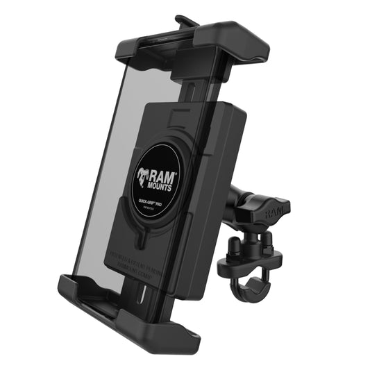 RAM® Quick-Grip™ Pro XL Phone Mount with Handlebar U-Bolt Base - Short (RAM-B-149Z-A-PD7U)