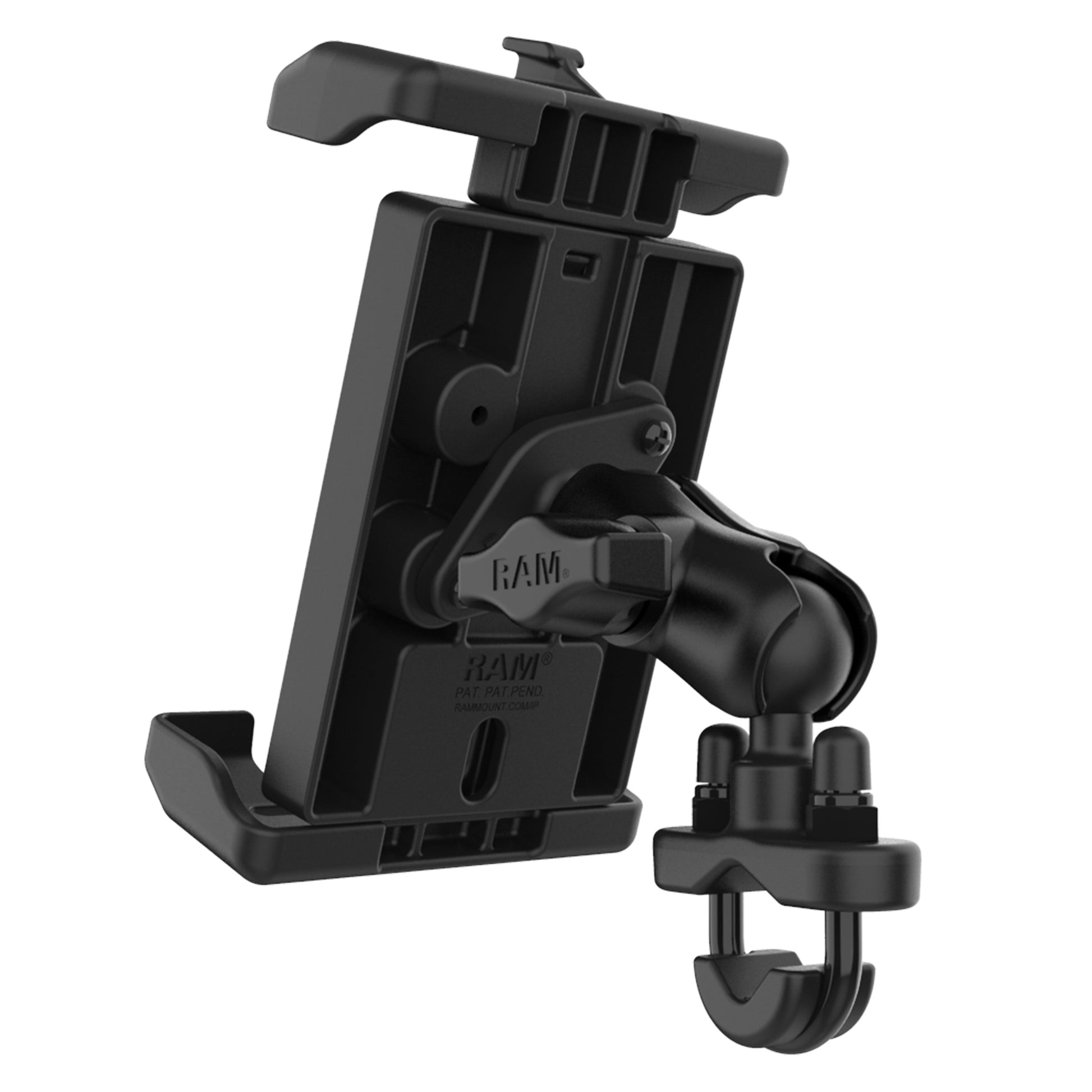 RAM® Quick-Grip™ Pro XL Phone Mount with Handlebar U-Bolt Base - Short (RAM-B-149Z-A-PD7U)