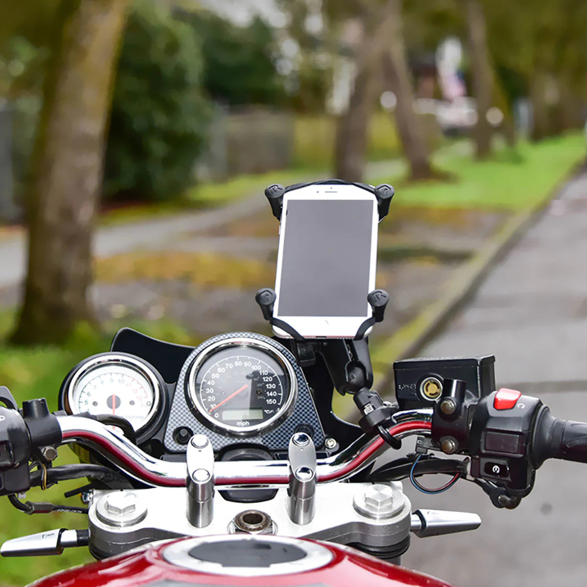 RAM® X-Grip® Large Phone Mount with Handlebar U-Bolt Base (RAM-B-149Z-A-UN10U)