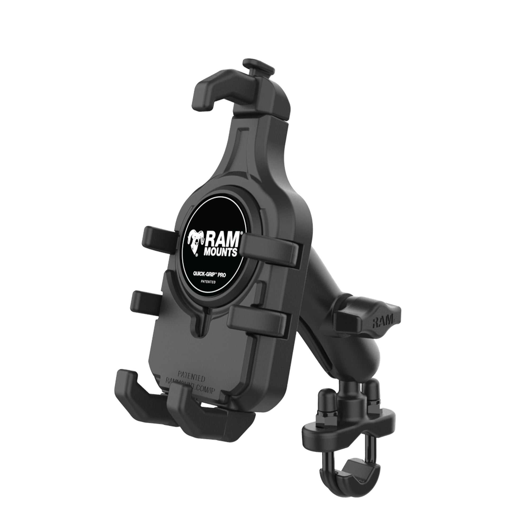 RAM® Quick-Grip™ Pro Phone Mount with Handlebar U-Bolt Base - Medium (RAM-B-149Z-PD5U)