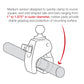 RAM® Tough-Claw™ Double Ball Mount with LED Spotlight (RAM-B-152-404)