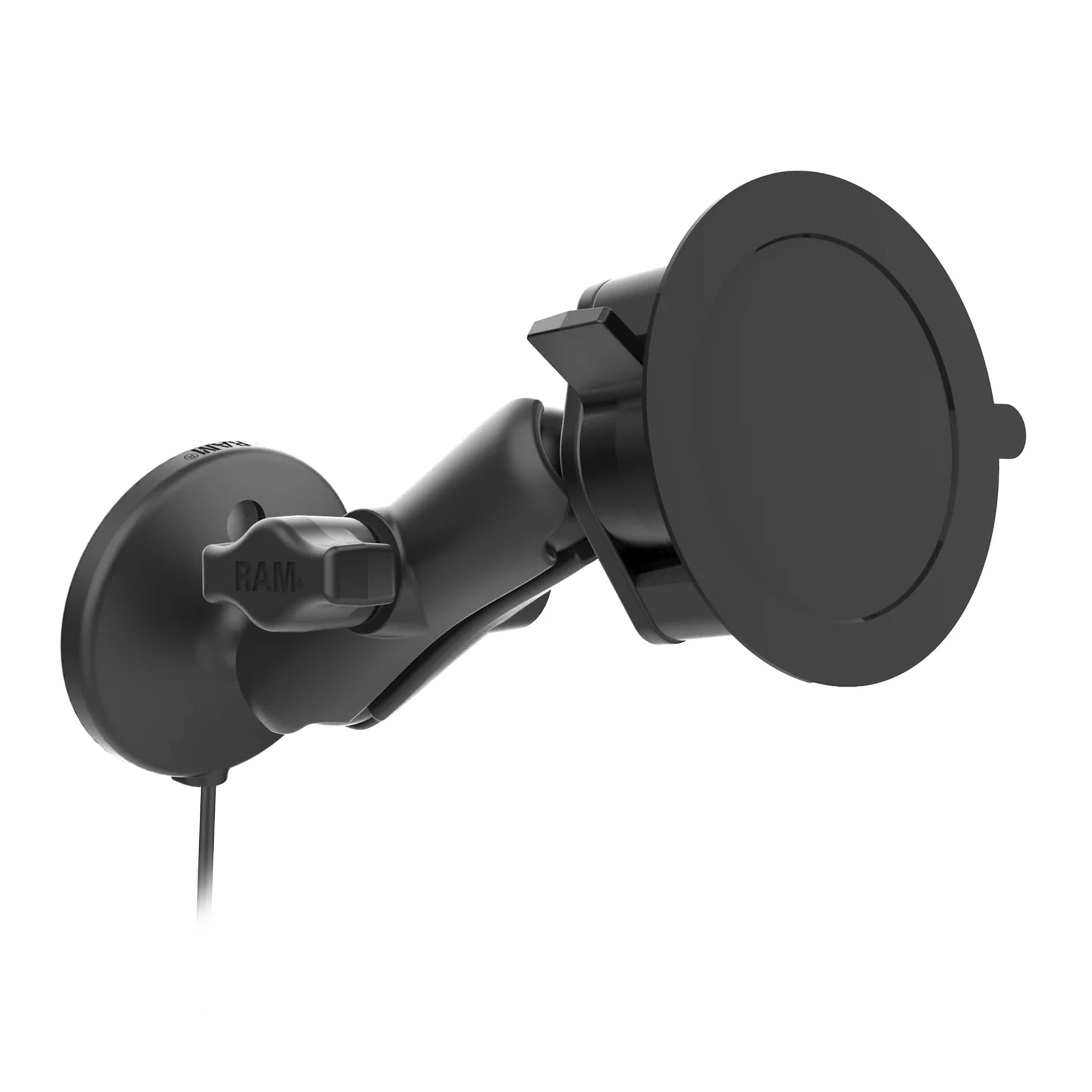RAM® Twist-Lock™ Suction Cup Mount with RAM® Qi2 15W Wireless Charger (RAM-B-166-AP-MAG-1-W2MU)