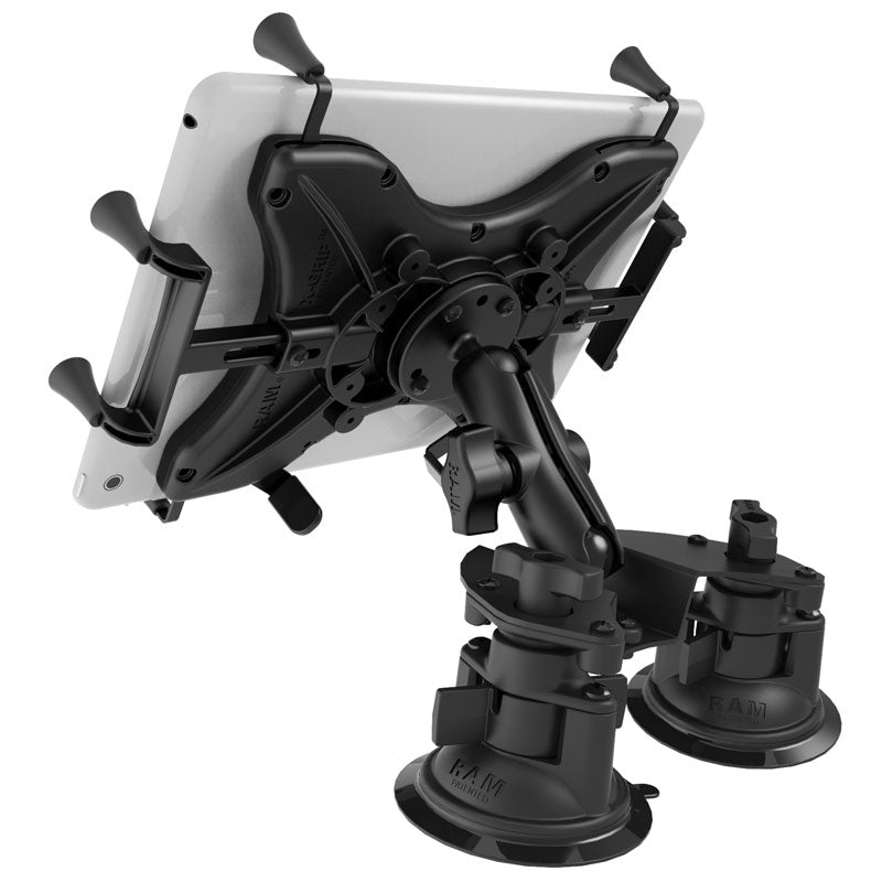 RAM® X-Grip® with Twist-Lock™ Pivot Suction for 9"-11" Tablets - Medium (RAM-B-189-PIV1-UN9U)