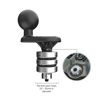 RAM® Motorcycle Fork Stem Wedge Ball Base - 25-32mm Holes (RAM-B-342W-3U)