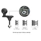 RAM® Motorcycle Fork Stem Wedge Ball Base - 12-32mm Holes (RAM-B-342WU)