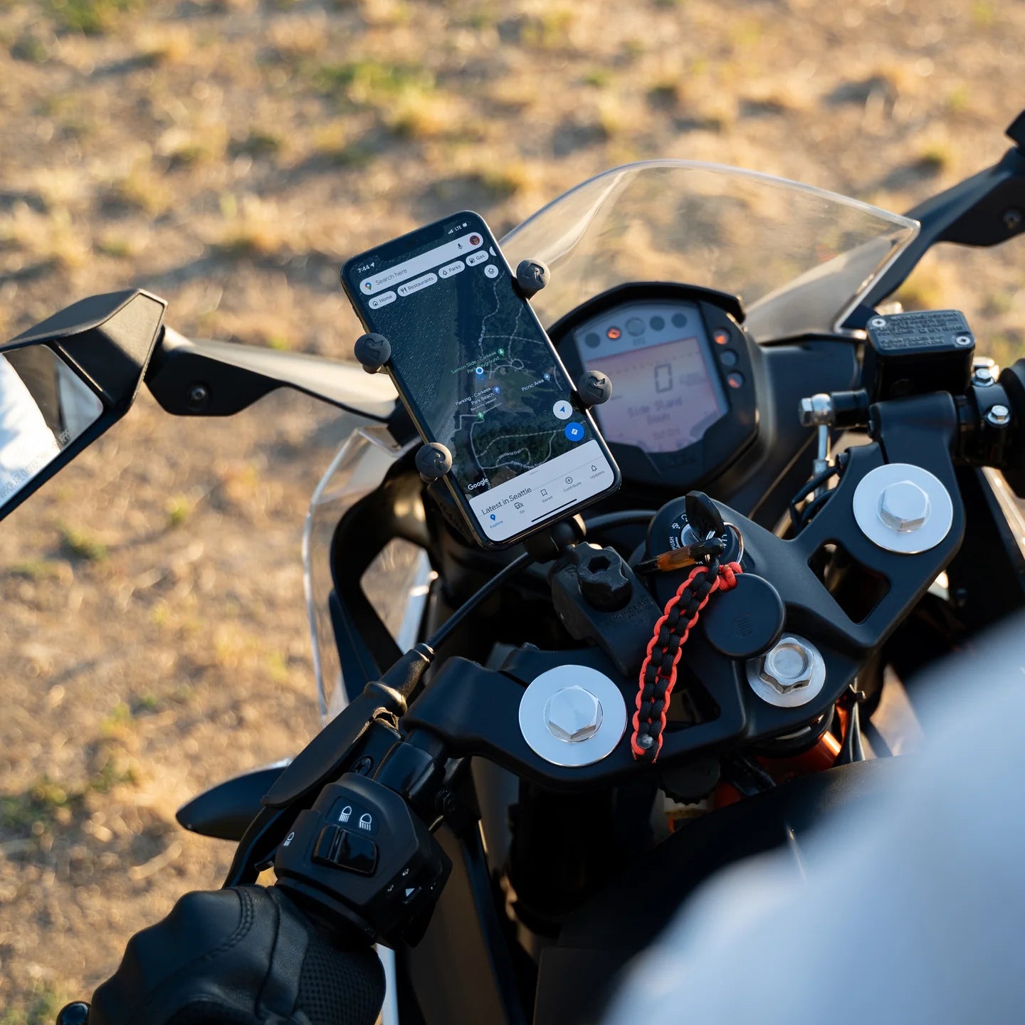 RAM® X-Grip® Phone Mount with RAM® Tough-Claw™ Small Clamp Base (RAM-B-400-A-HOL-UN7BU)