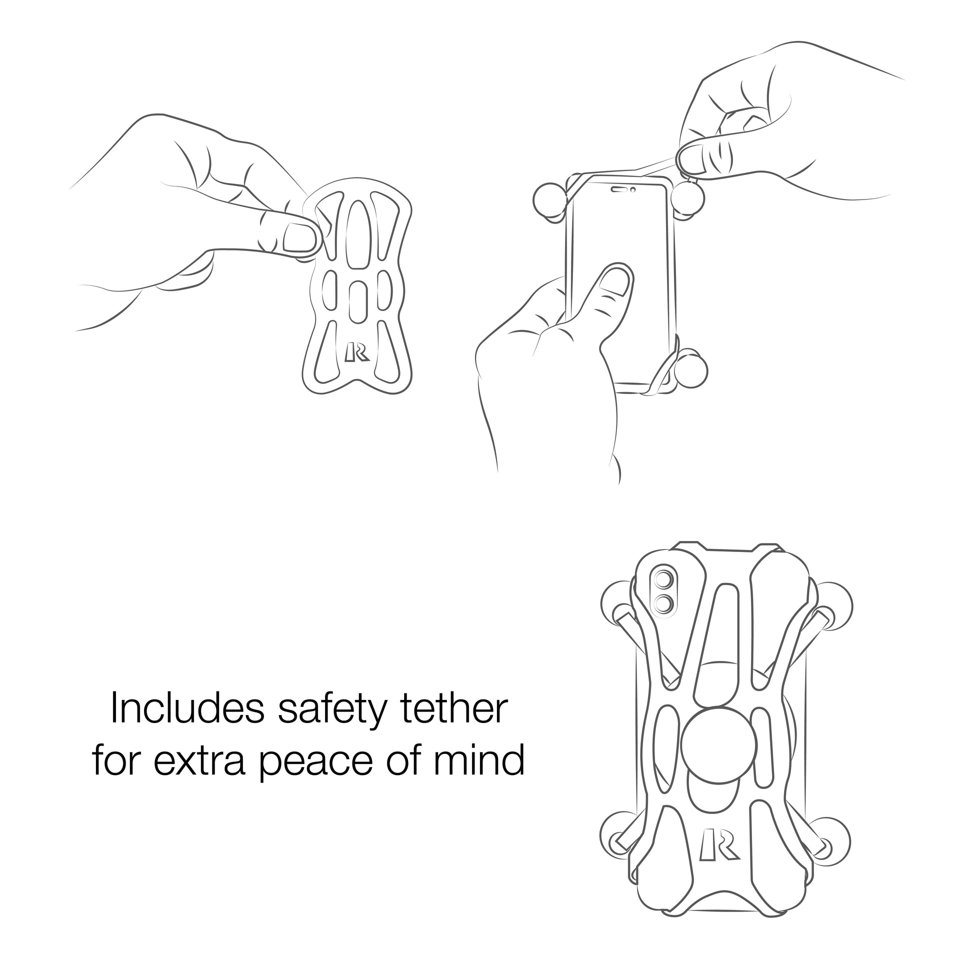 RAM® X-Grip® Large Phone Mount with Tough-Claw™ Medium Clamp Base (RAM-B-400-UN10U)