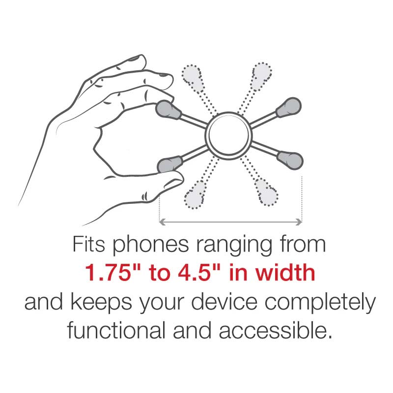 RAM® X-Grip® Large Phone Mount with Tough-Claw™ Medium Clamp Base - Long (RAM-B-404-C-UN10U)