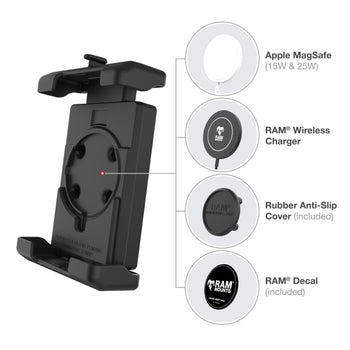 RAM® Quick-Grip™ Pro XL Phone Mount with Medium Torque™ Base - Medium (RAM-B-408-75-1-PD7U)