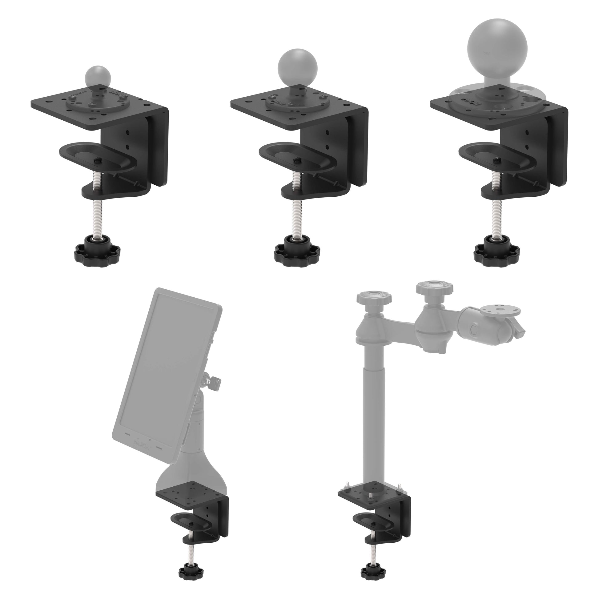 RAM® Heavy Duty C-Clamp Base For Ball Bases & Pedestal Mounts (RAM-CC1U)